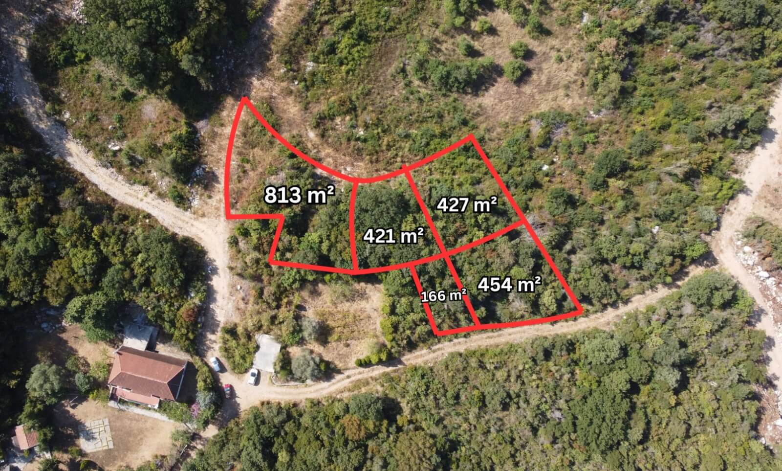 Urbanisiertes Grundstück mit Meer- und Bergblick in Kunje bei Bar