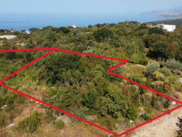 Urbanisiertes Grundstück mit Meer- und Bergblick in Kunje bei Bar
