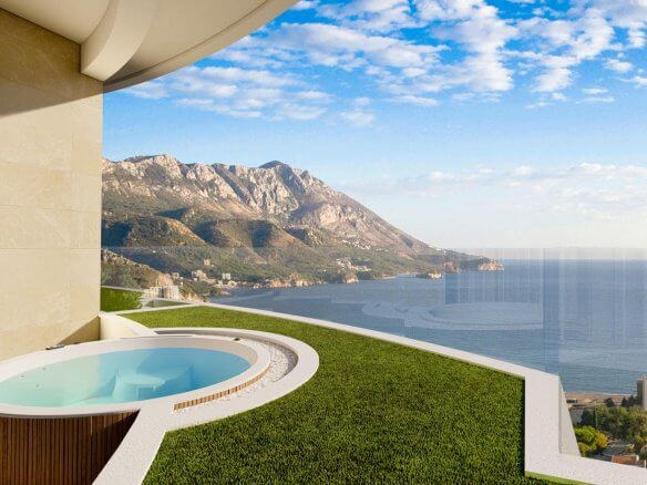 Montesa Hill – Luxuriöse 2-Zimmer-Wohnung mit Meerblick in Bečići/ Budva zum Kauf – PD27