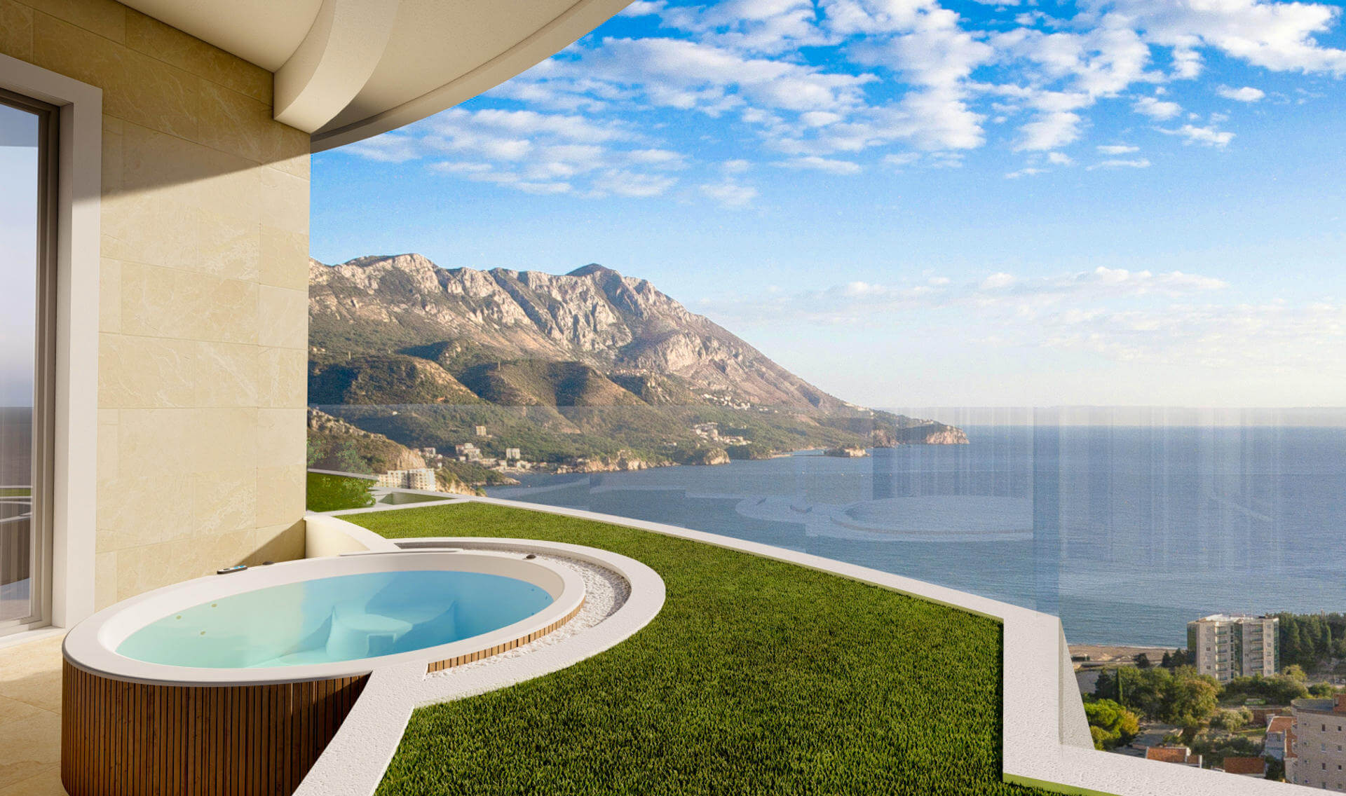 Montesa Hill – Luxuriöse 2-Zimmer-Wohnung mit Meerblick in Bečići/ Budva zum Kauf – PD27