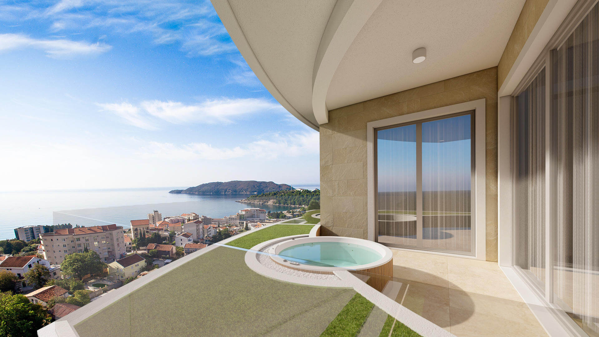 Montesa Hill – Luxuriöse 2-Zimmer-Wohnung mit Meerblick in Bečići/ Budva zum Kauf – PD27