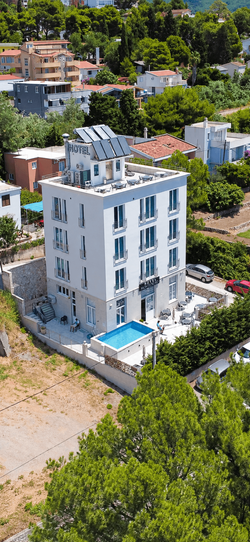 Exklusives Hotel mit Pool und Dachterrasse in Šušanj/ Bar zum Kauf – nur ca. 60 Meter vom Meer – BHK145