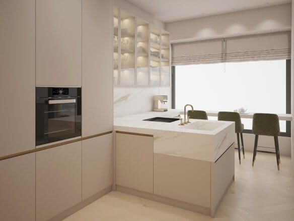 Montesa Hill – Luxuriöse 3-Zimmer-Wohnung mit Meerblick in Bečići/ Budva zum Kauf – PD40